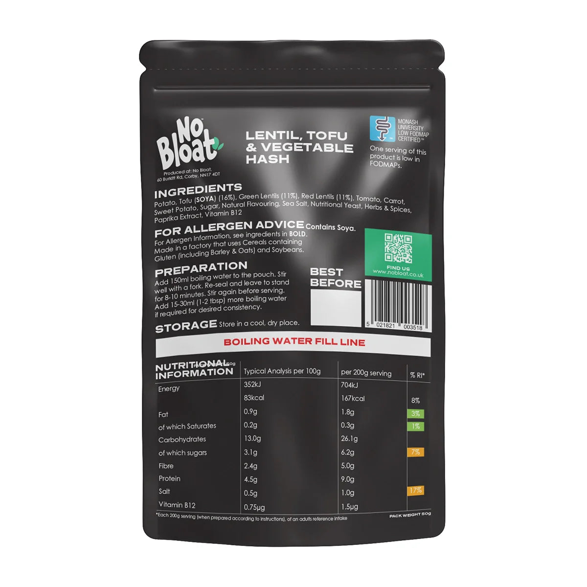 LENTIL, TOFU & VEGETABLE HASH